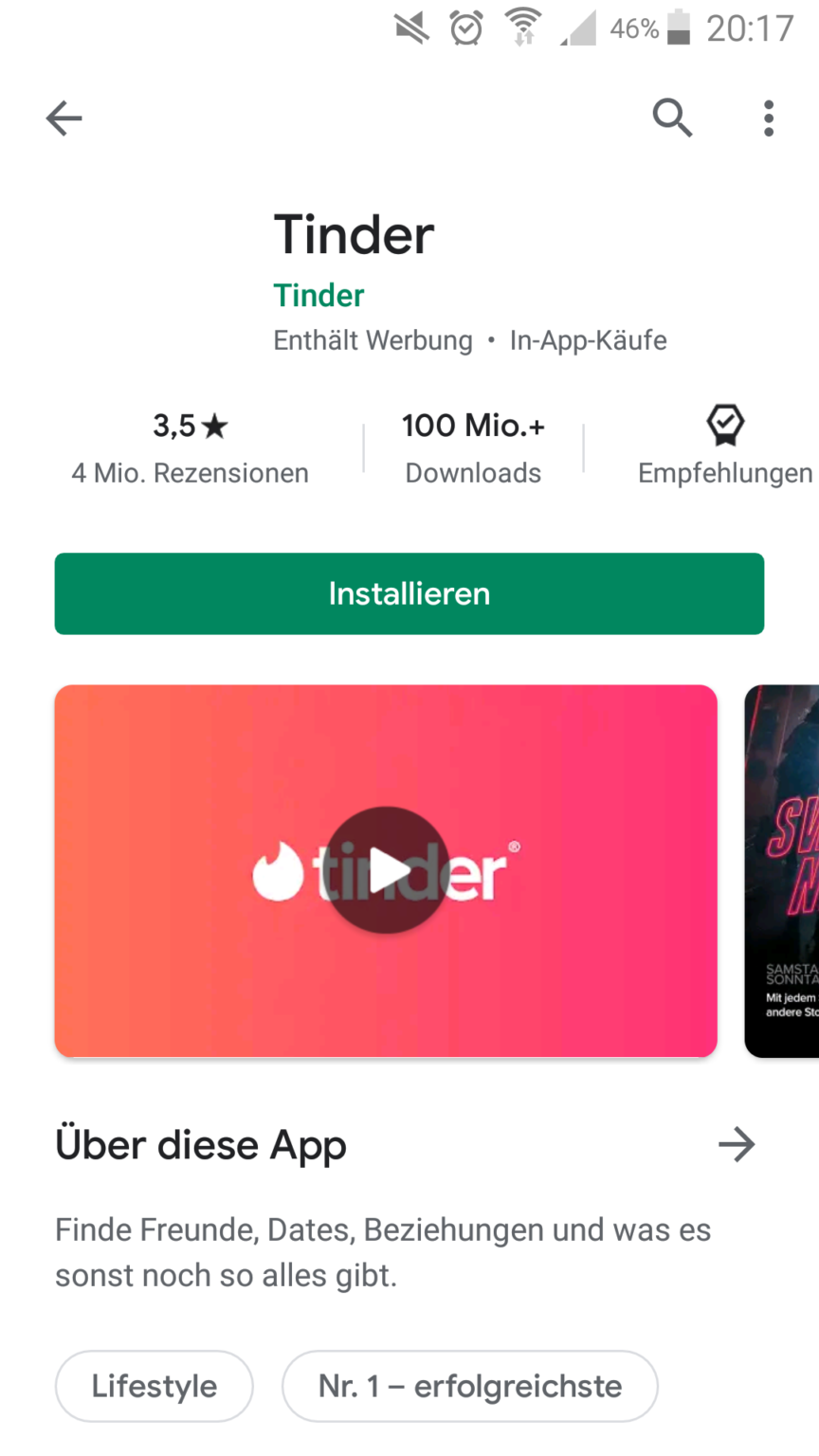 Tinder dating test