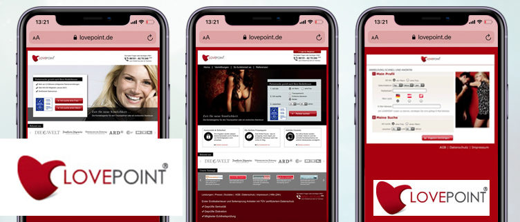 Screenshots Lovepoint app