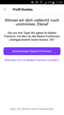 Geht badoo nicht löschen profil Badoo Kontakt
