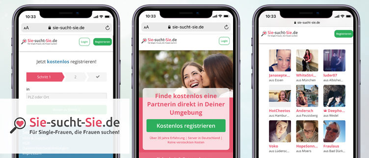 Screenshots Sie-sucht-sie.de app