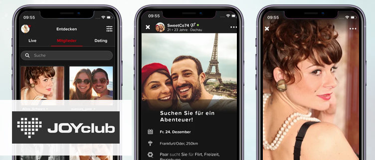 Screenshots Joyclub app