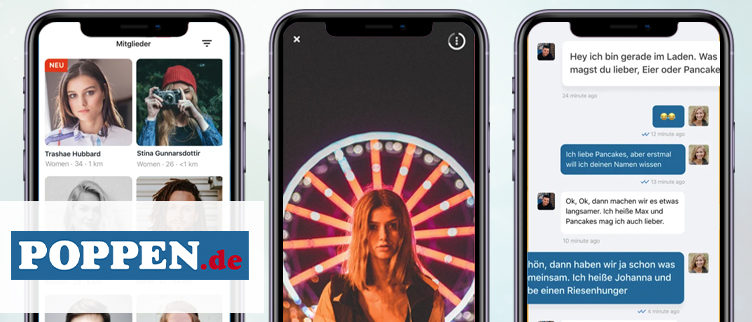 Screenshots Poppen.de app